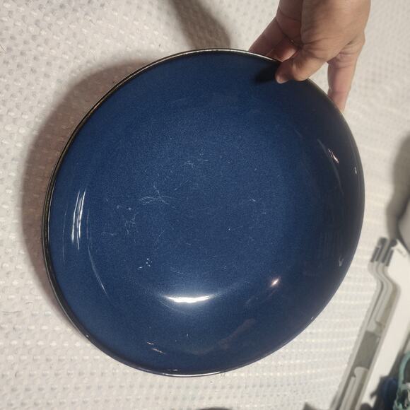 JC PENNEY EUC VARIATIONS COBALT BLUE LARGE VEGATABLE BOWL CERAMIC - Picture 3 of 3